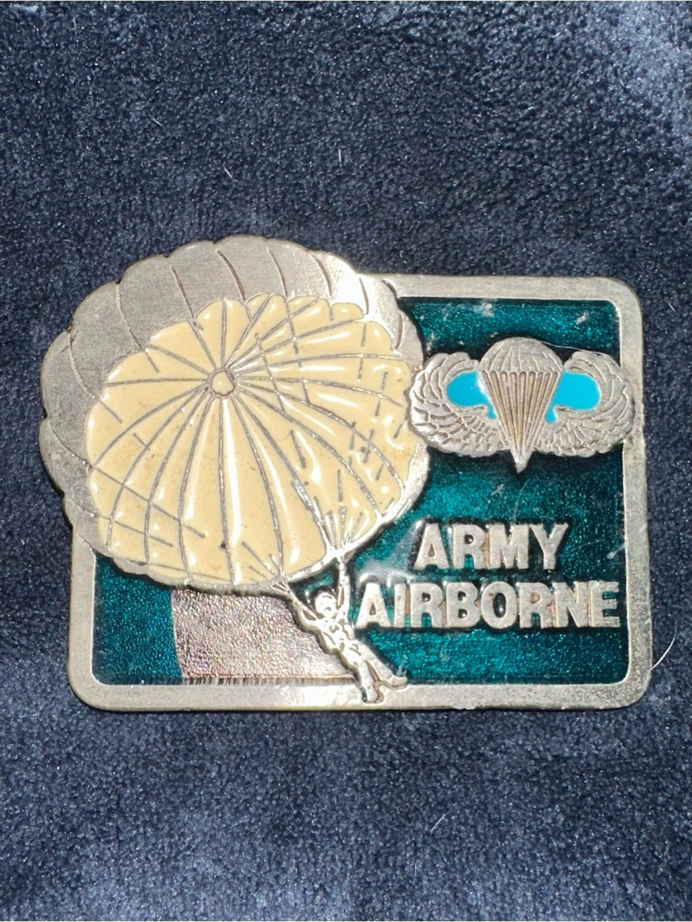 Vintage United States Army Airborne Belt Buckle Military USA America